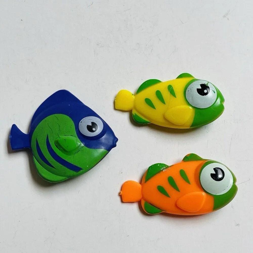 Plastic FishMini Figure Colorful Figurine Marine Ocean Kids Toy Set‎ of 3